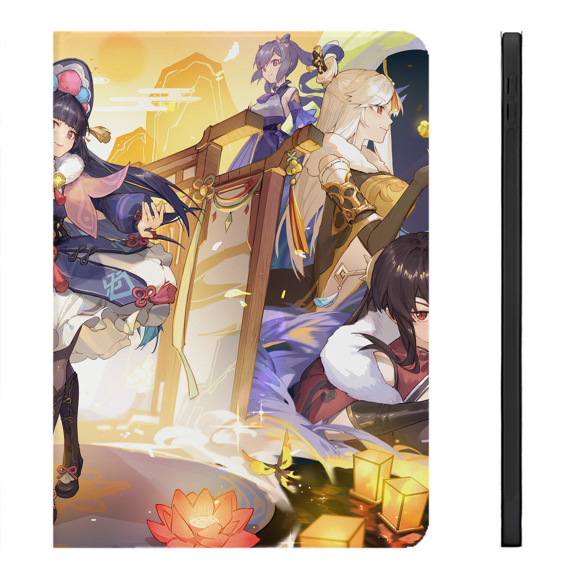 げんし神 genshin IPadケース ペンホルダー付き ブックスタイルデザイン